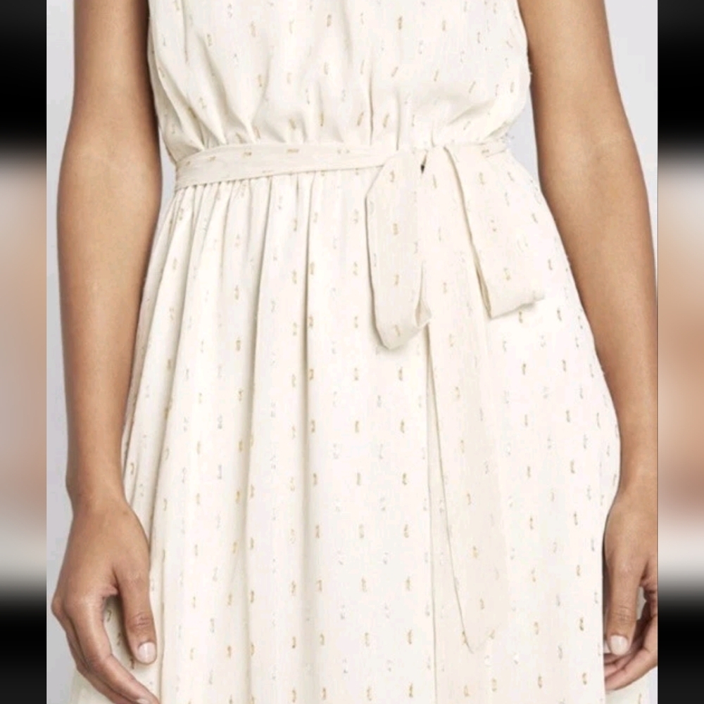ModCloth Illuminated Elegance Chiffon Maxi Dress in Ivory - Picture 3 of 12